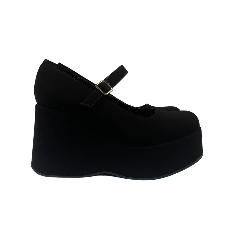 Soda Shoes Actress Black Platform Mary Janes - Picture 3 of 3